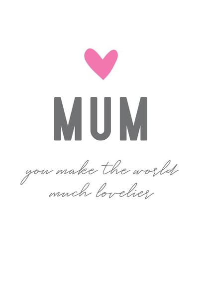 mum you Mothers Day Card 15170 created by Mad Philomena