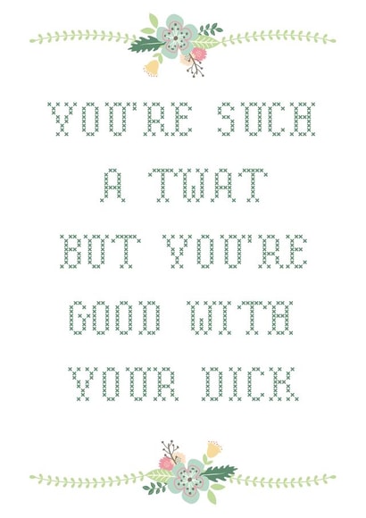 rude naughty Anniversary Card 7721 created by Em Eato