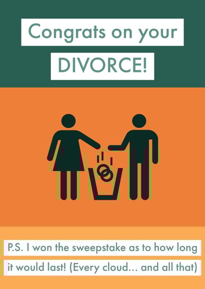 congrats divorce Just because Card 15476 created by Joke With A Jab