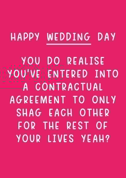 Rude Funny Wedding Card created by Pack a Punch Designs