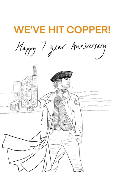 copper poldark Anniversary Card 10754 created by Harriet Popham