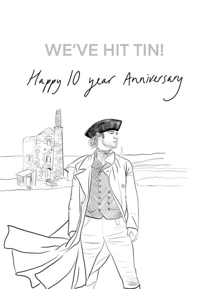 poldark tin Anniversary Card 10755 created by Harriet Popham