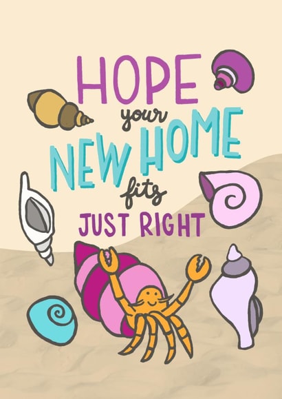 crab hermit New Home Card 15683 created by Carla Letters
