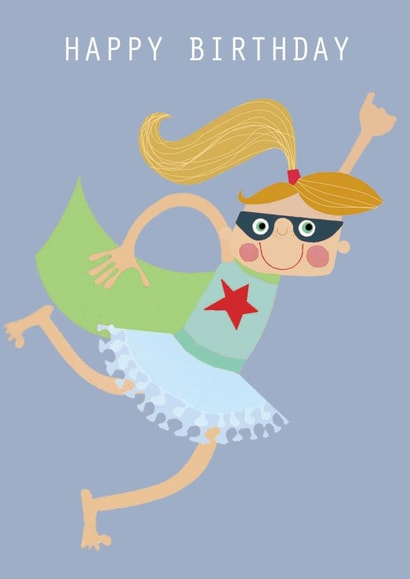 birthday card - supergirl - happy birthday - cute and funny created by Kali Stileman