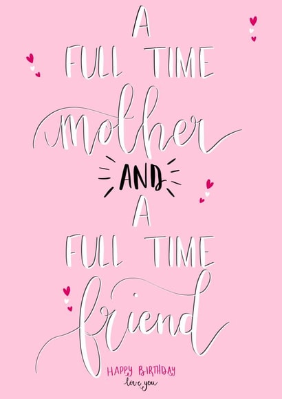 mum friend Birthday Card 15009 created by Lunastella Design Company