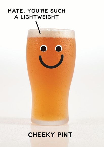 pint beer Birthday Card 9896 created by Jon Hall Design