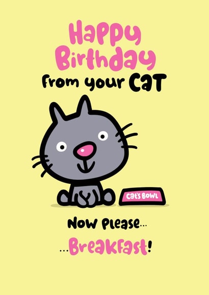 Happy birthday from the cat created by Pink wink