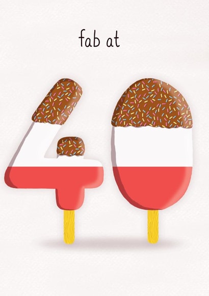 forty fortieth Birthday Card 14716 created by All The Best