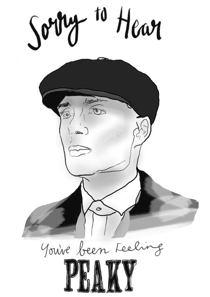 Peaky blinders Tommy shelby Sorry Card 39772 created by Axel Illustrations