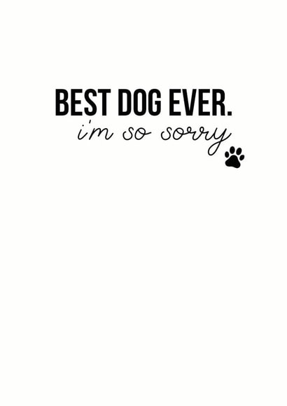 dog pet Sympathy Card 5765 created by Open Space Collective