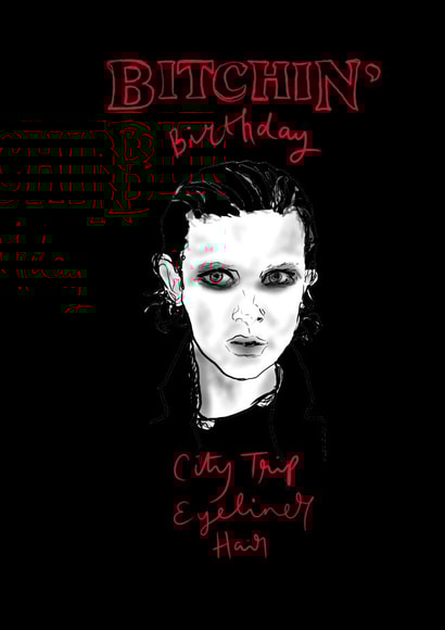 Stranger things birthday Birthday card Card 39774 created by Axel Illustrations