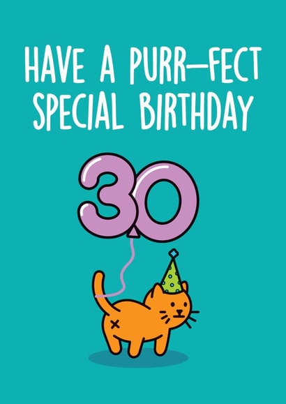 special purr Birthday Card 8616 created by Thirty Mussels