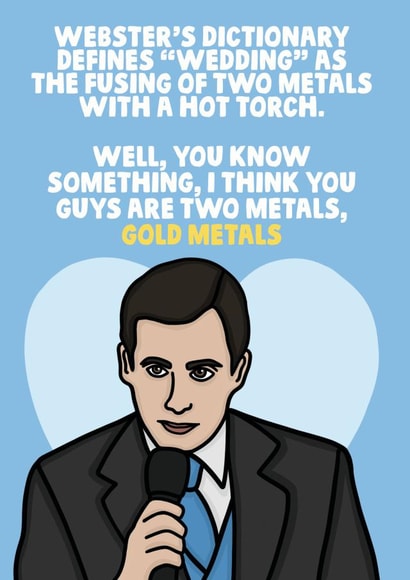 Gold metals - wedding card created by Studio Doodles