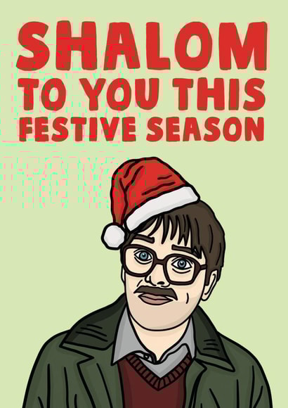 Shalom Friday Night Dinner Christmas card created by Studio Doodles