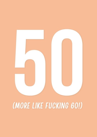 50 fiftieth Birthday Card 8739 created by Swear Nation
