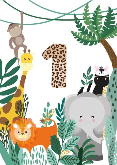 safari jungle Birthday Card 11023 created by AK Designs