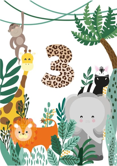 safari jungle Birthday Card 11024 created by AK Designs