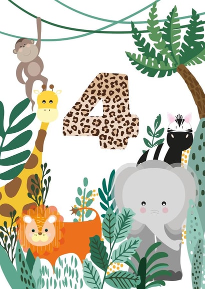 safari jungle Birthday Card 11026 created by AK Designs