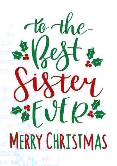 best sister Christmas Card 7632 created by Ness Nordberg