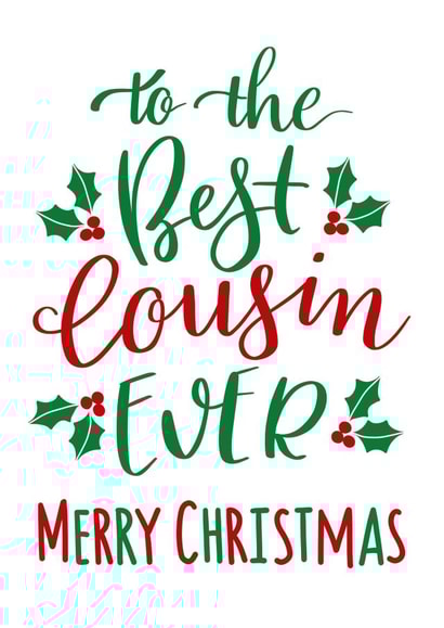best cousin Christmas Card 7633 created by Ness Nordberg