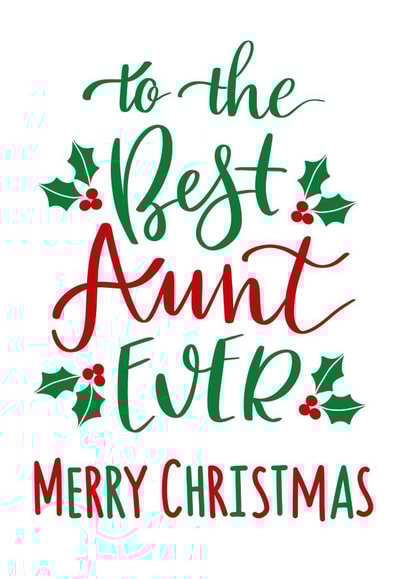 best aunt Christmas Card 7634 created by Ness Nordberg