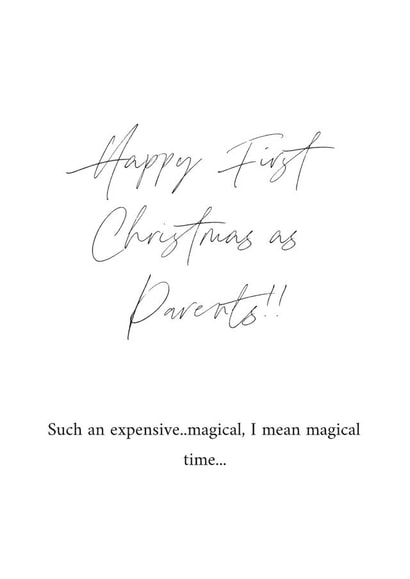1st christmas parents Christmas Card 13550 created by Chloe Anderson