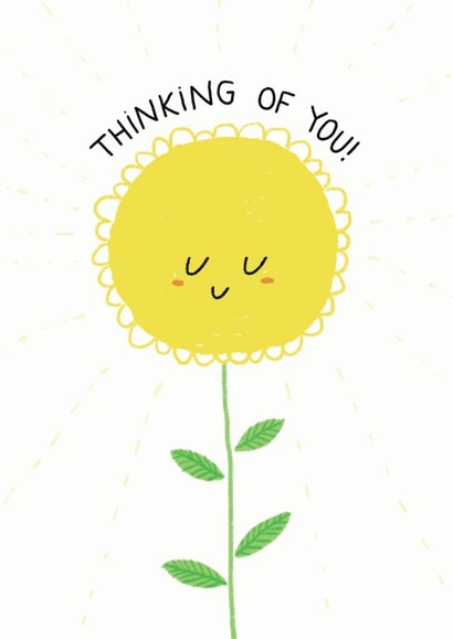 sunflower sun Thinking of you Card 14961 created by Hew Ma