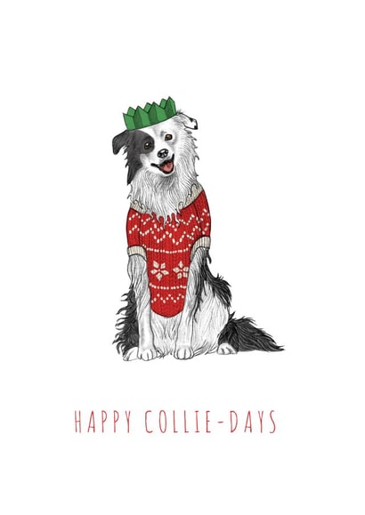 happy colliedays Christmas Card 13385 created by Beth Goodwin