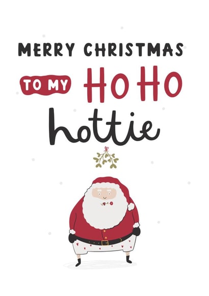 Funny Christmas Card for Significant Other - Ho Ho Hottie created by Abbie Imagine