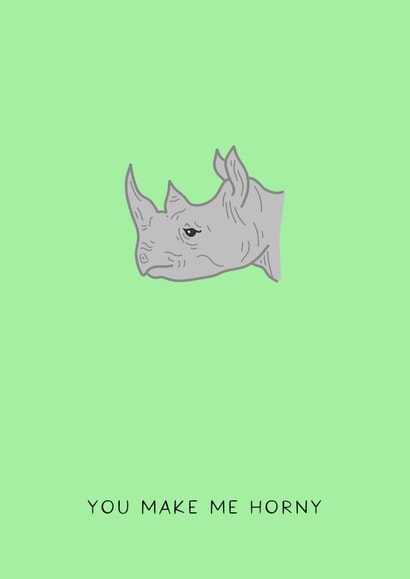 rhino horny Anniversary Card 33168 created by Darwin Designs