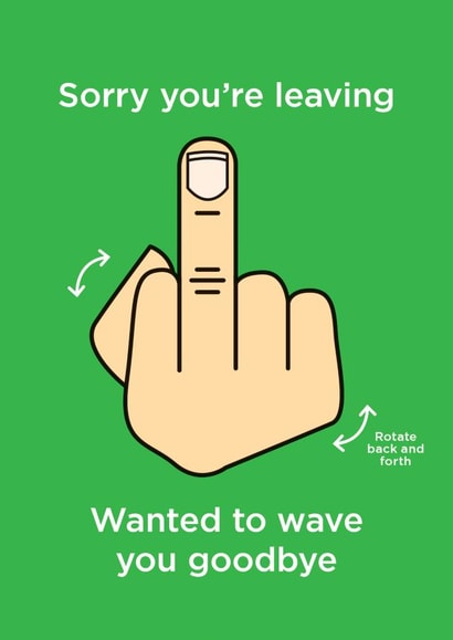 Sorry Friend Leaving Card 8620 created by Thirty Mussels