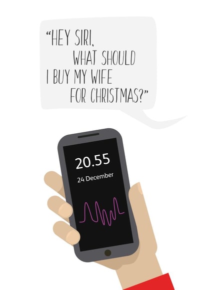 siri what Christmas Card 26498 created by PaperJam Print Co.