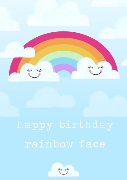 happybirthday rainbowface Card 33222 created by Elodie Bee Designs
