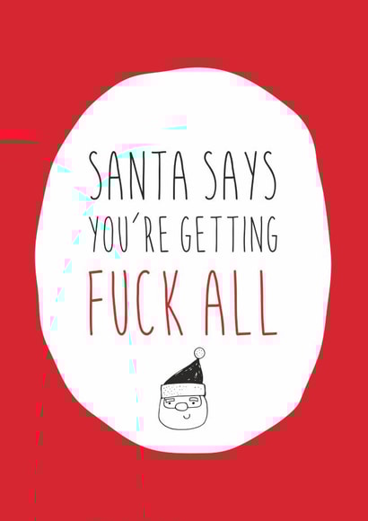 funny rude Christmas Card 15303 created by Dirty Girtie