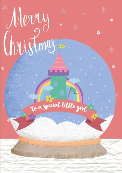 castle rainbow Christmas Card 13753 created by Lukanna Designs
