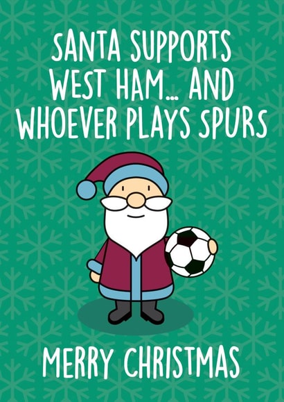 West Ham Football Fan Christmas Card created by Thirty Mussels