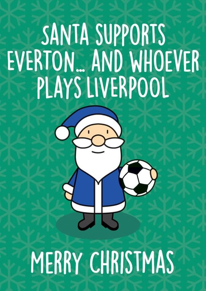 Everton Football Fan Christmas Card created by Thirty Mussels