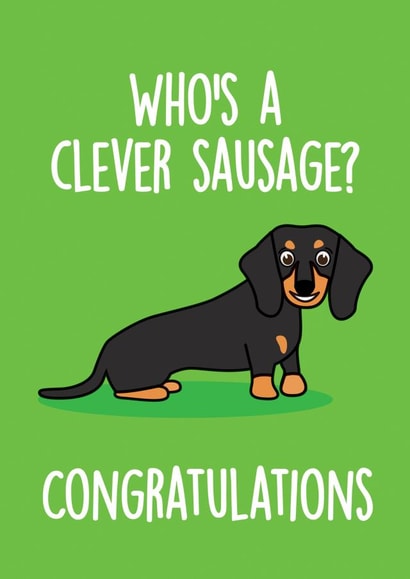Funny congratulations card created by Thirty Mussels