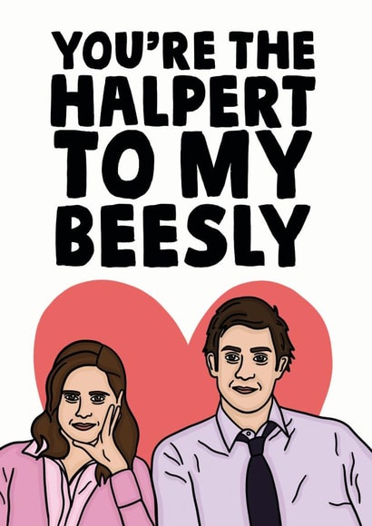 Jim and Pam from the Office card created by Studio Doodles