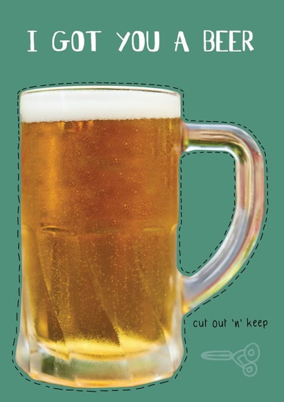 Cut out 'n' keep beer card created by Chocolate Frog