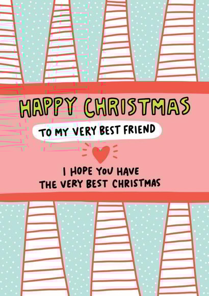 Happy Christmas Best Friend Christmas Card created by Angela Chick