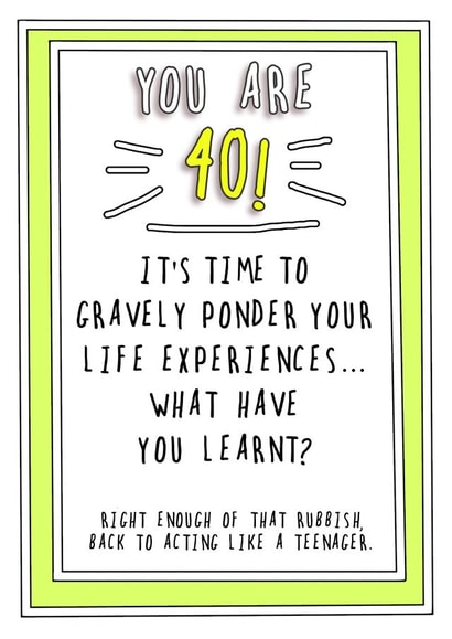 40 forty Birthday Card 7531 created by Go La La!