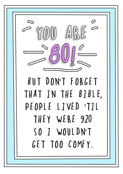 80 eighty Birthday Card 7535 created by Go La La!