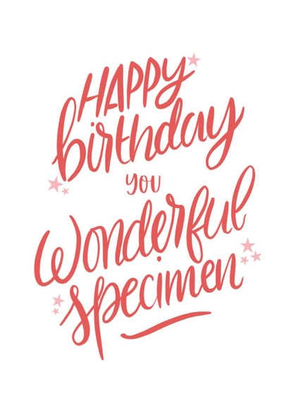 specimen love Birthday Card 14612 created by Letter V Prints