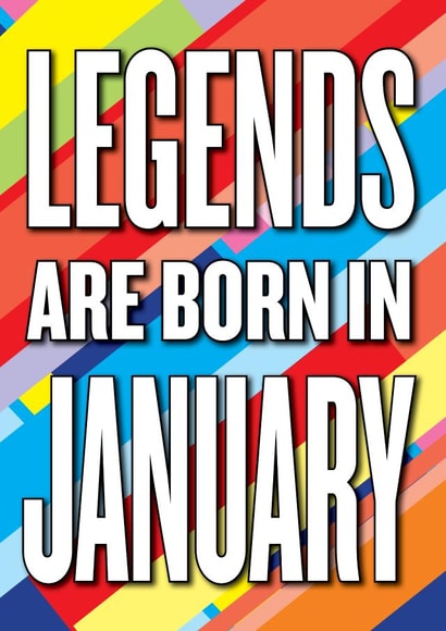 legends january Birthday Card 7929 created by kissmekwik