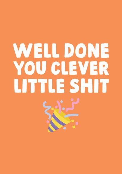 Well done you clever congratulations card created by Studio Doodles