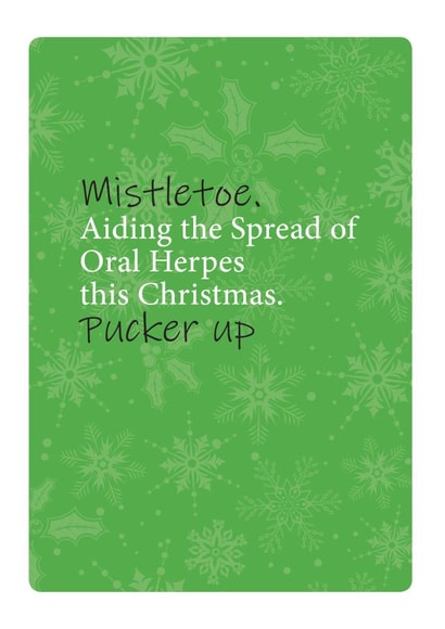 Christmas Mistletoe Christmas Card 38854 created by turds of wisdom