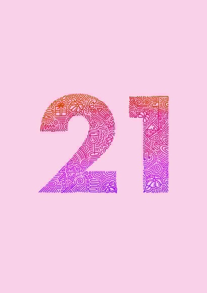 21 cool Birthday Card 13354 created by Sophia Sky