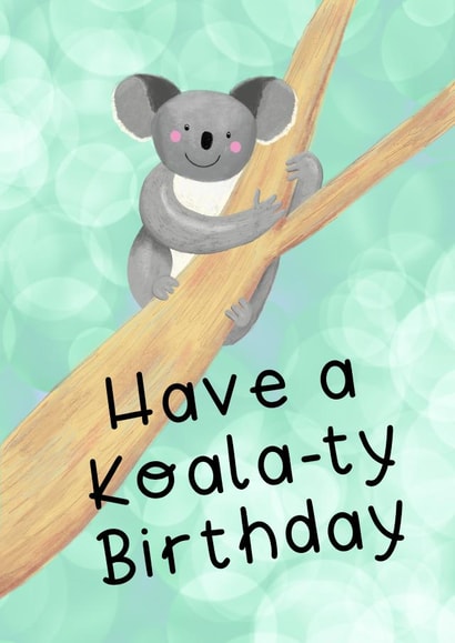 Koala funny Birthday Card 15843 created by Helen Bicknell