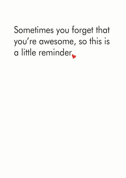 You're awesome reminder card created by Different Design Co